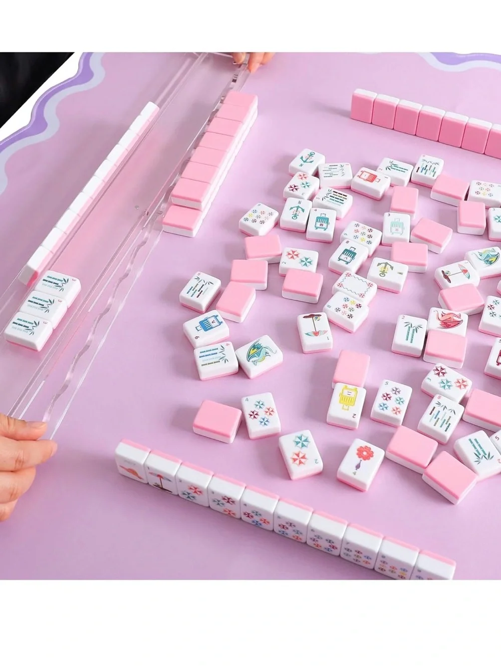 American Mahjong Tile Set - White Tiles with Multicolor Travel theme - Picture 5 of 9